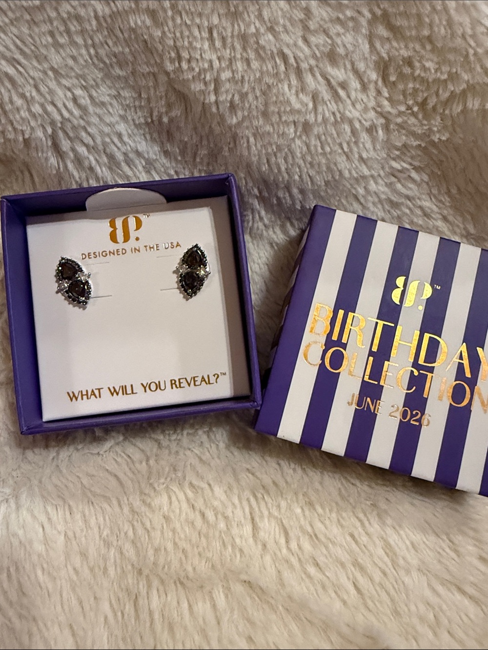 Birthday Collection June 2026 Lab Created Alexandrite Halo Stud Earrings